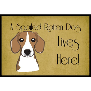 """" Caroline's Treasures BB1487JMAT Beagle forkælet hundeliv her indendørs eller udendørs mat 24 x 36 """" """" Multicolor """"