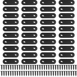 40 stykker rustfrit stål sort 50x16mm lige parentes