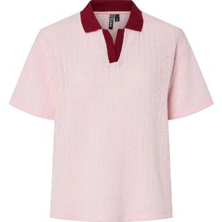 PIECES Top - Alysia - Pink Tulle/Rhubarb