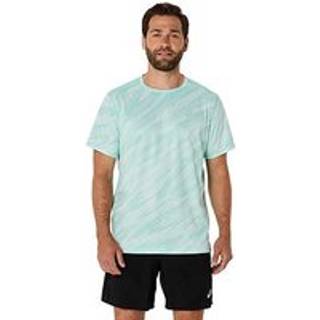 Asics Core All Over Print S/S Top Løbeshirt Herrer størrelse XXL farve grå