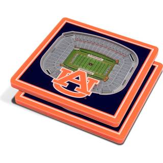 Youthefan NCAA Auburn Tigers 3D Stadiumview Coasters - Jordan -Hare Stadium 4 """" X 4 """"