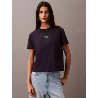 Flock Logo T-shirt - Blue - XS