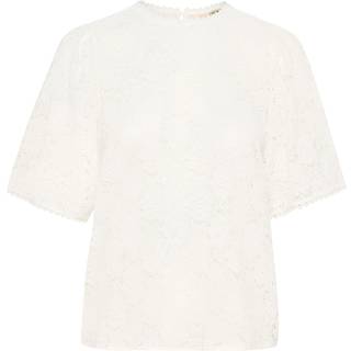 Cream Crlika Lace T-Shirt Toppe & T-Shirts 10613949 Snow White (SMALL)