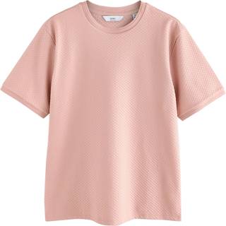 Next Pink Regular Fit Textured T-Shirt