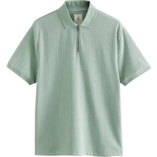 Next Poloskjorter med tekstureret lynlåsStor