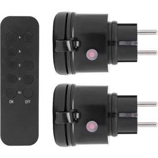 Cleverio Mini-fjernbetjent udendørs stikkontakt 3680 W 2-pakke