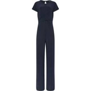 Lts Tall Navy Blue Twist Front Wide Leg Jumpsuit 12 Lts | Tall Women's Jumpsuits