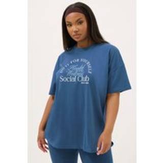 Yours Curve Yours Curve Blue Wellness Retreat Active T-Shirt