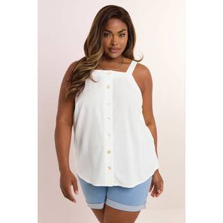 Yours Curve Yours Curve White Sleeveless T-Shirt