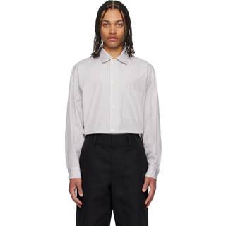 Lemaire Pyjama striped cotton poplin shirt - beige - XXS