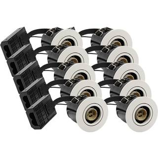 10 stk. LEDlife indbygningsspot Inno88 Udendørs - GU10, Hvid, IP44, godkendt i isolering
