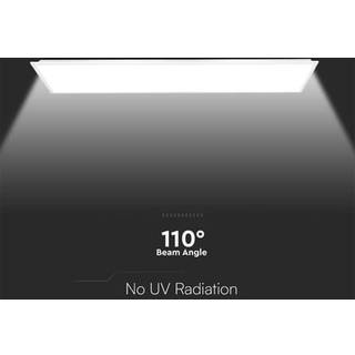 V-Tac 120x30 bagbelyst LED panel - 40W, 4800lm, hvid kant - Dæmpbar : Ikke dæmpbar, Kulør : Kold