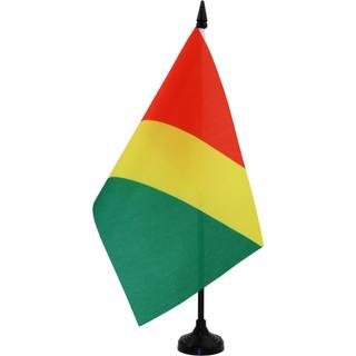 Republikken Congo-bordflag 5'' x 8'' - Congolesisk skrivebordsflag 21 x 14 cm - Sort plastikpind og base - AZ FLAG