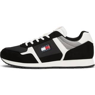 Logo Mixed Texture Trainers