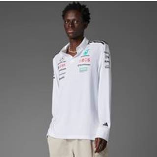 MERCEDES - AMG PETRONAS FORMULA ONE TEAM POLO LONG SLEEVE TRØJE - White / Black - 2XL