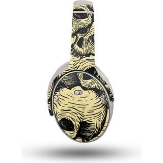 Hovedtelefonhud kompatibel med Bose Quietcomfort hovedtelefoner (2023) - Blækkede kranier - Premium 3M vinylbeskyttende indpakningskumafdækning -