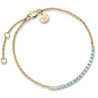 Rosefield JBTBG-J906 Damen-Armband Tennisarmband Blau Goldfarben