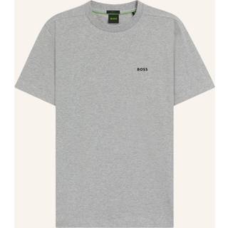 Regular fit T-shirt i bomuld med stræk og logo i kontrastfarve