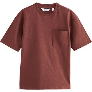 Next Red Rust Relaxed Fit Heavyweight Slub T-Shirt