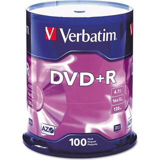 Verbatim 95098 DVD+R -diske 4,7 GB 16x spindel 100/pakke