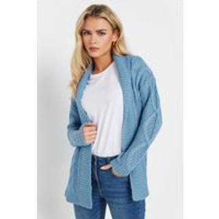 M & Co M & Co Blue Petite Longline Cardigan