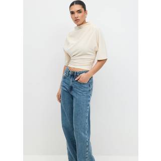 Gina Tricot-Drapy top-Crop Tops-Beige-XS-Dame