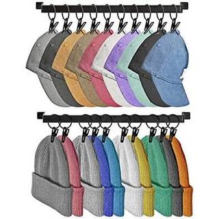 Yeavs hat rack til v?g baseball cap s?t med 2 metal hat b?jle med kroge v?gmontering cowboy hat opbevaring display sok t?rkl?de arrang?r til d?r