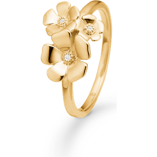 Mads Z - Fleur ring i 14 kt guld med 0,012 ct. brillanter