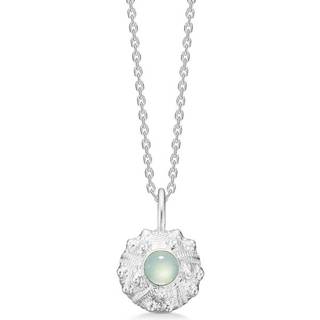 Studio Z Urchin Elegance halskæde i sølv med grøn cubic zirkonia