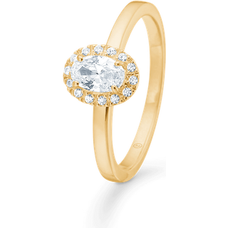 Mads Z Stellar ring i 8 kt guld med cubic zirkonia - Str. 56