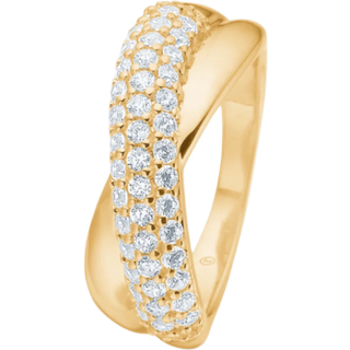 Mads Z Celia ring i 8 kt guld med cubic zirkonia - Str. 58