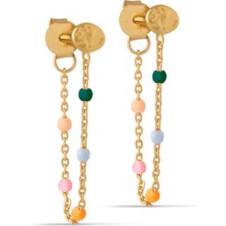 Enamel Lola øreringe i forgyldt sterlingsølv - E140GM - Lolly