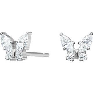 Pure Titanium Øreringe i titanium m zirkon sommerfugle