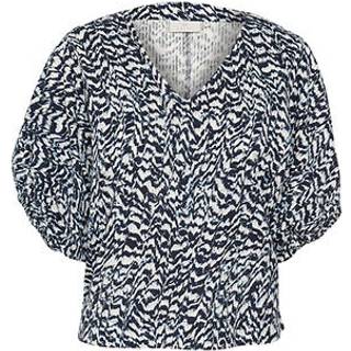 Kaffe Karuffalo Blouse Bluser 10509934 Blue / White Graphic Print (42)