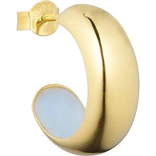 Chunky Rainbow Hoop Enamel 8mm Gold plated (1 pcs)