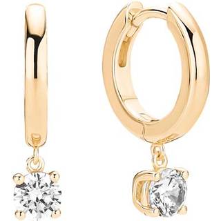 Lund Copenhagen øreringe i forgyldt med cubic zirkonia