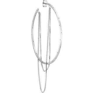Jane Kønig - Orbis Chain ørering, stor - sølv