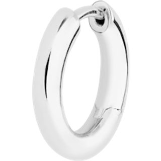 Maria Black Slate 12 Huggie sølv - 100886-AG