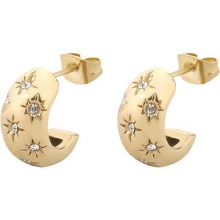 DARK Chunky Star Creole Small Gold