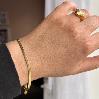 ANNEBRAUNER Snake Armbånd 18K Guldbelagt - 3 mm