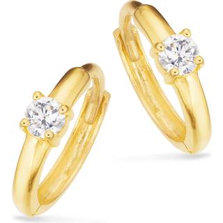 Scrouples øreringe med cubic zirkonia i 8 kt guld