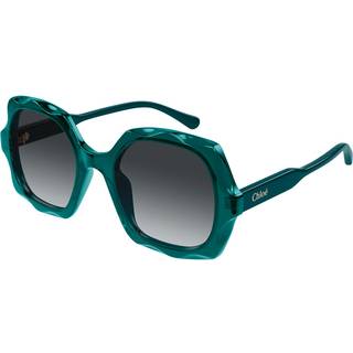 Chloé Kvinde CH0226S 008 Solbriller Acetat Grøn Grå Firkantet