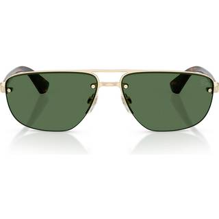 Burberry Mand BE3164 110971 Solbriller Metal Guld Grøn Geometrisk Normal