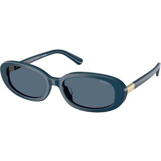 Polo Ralph Lauren Kvinde PH4198U 546580 Solbriller Acetat Blå Blå Rund Normal
