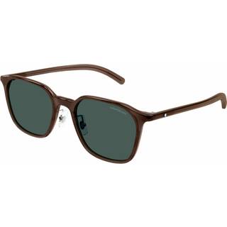 Montblanc Mand MB0420SK 003 Solbriller Brun Grøn Rund