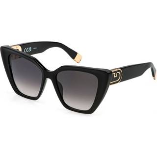 Furla Kvinde SFU879 0700 Solbriller Acetat Sort Grå Sommerfugl Normal Skygge