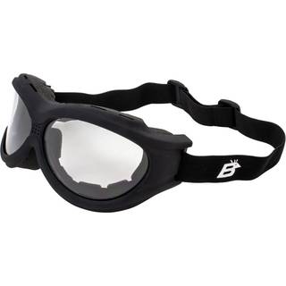 Birdz Eyewear - The Buzzard - Polstret motorcykelbrille passer over briller (sort stel/klar linse)