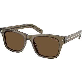 Prada PR A17SF Asian Fit 18T70F 55 Solbriller Mænd Brun - Transparent Earth Brown - 55mm