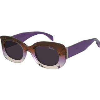 Levi's LV 1080/S 2RO/UR 49 Solbriller Kvinder Brun - Transparent Faded Brown Purple - 49mm