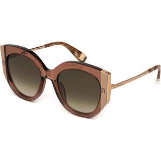 Furla Kvinde SFU820 805 Solbriller Acetat Brun Brun Rund Normal Skygge
